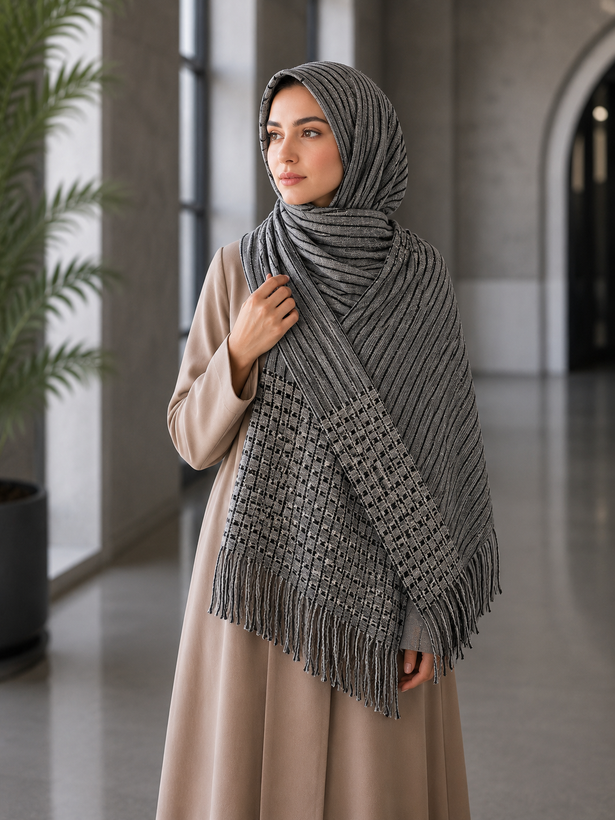 پیش فروش شال بافت راه راه پیجازی